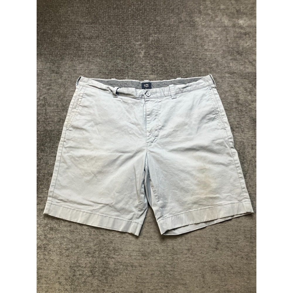 J.Crew Flex Chino Shorts Mens 38 Pale Blue Cotton Stretch Slash Pockets Zip Fly